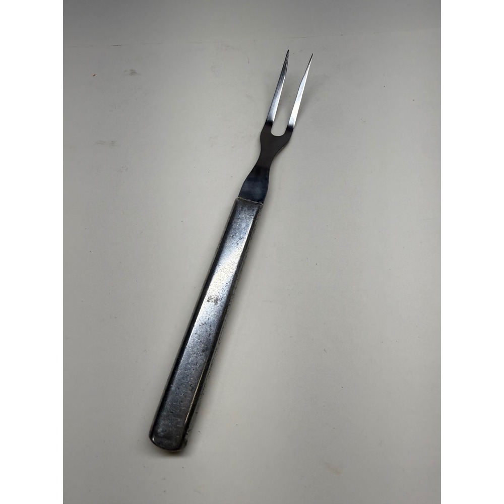 Vintage Stainless Steel Two Tine Meat Carving Fork Heavy Duty Kitchen Tool